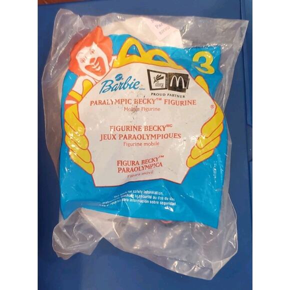 Vtg 2000 Paralympic Becky Barbie Wheelchair McDonald's Happy Meal Toy In Package - Picture 3 of 5